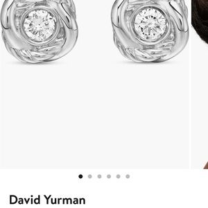 David Yurman Silver Earrings with Diamonds